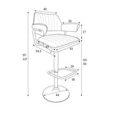 Shankar bar stool mink faux leather 2 pack - British product