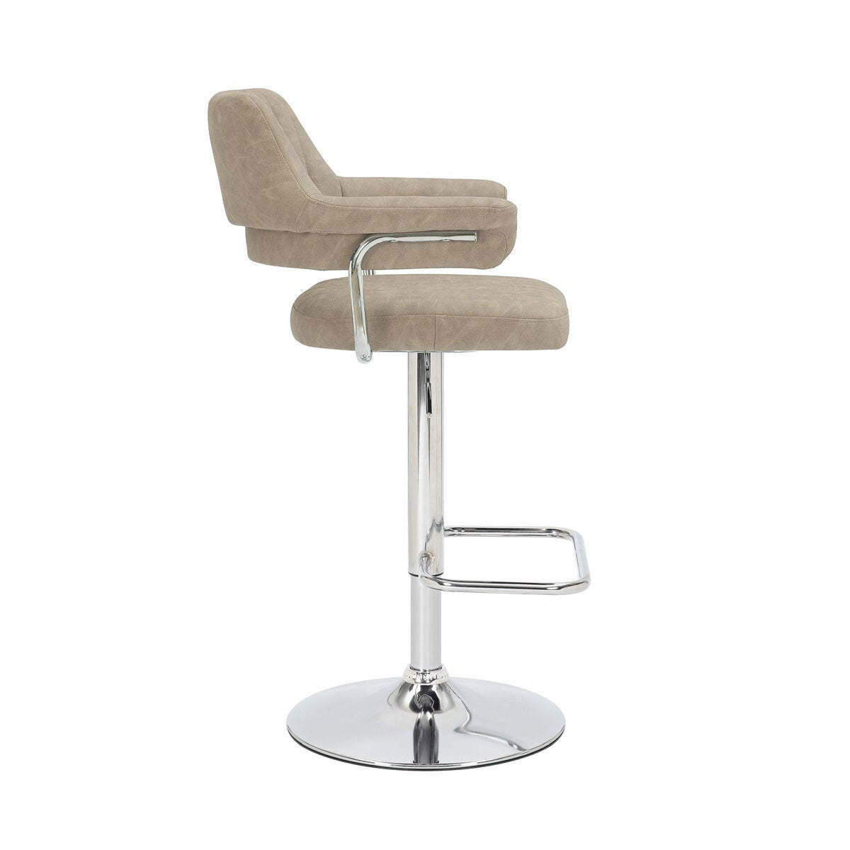Shankar bar stool mink faux leather 2 pack - British product