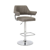 Shankar Cortez dark grey faux leather bar stool 2 pack, UK version