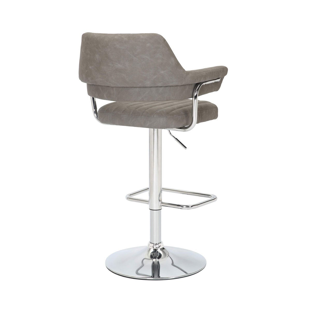 Shankar Cortez dark grey faux leather bar stool 2 pack, UK version