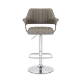 Shankar Cortez dark grey faux leather bar stool 2 pack, UK version