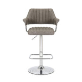 Shankar Cortez dark grey faux leather bar stool 2 pack, UK version