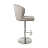 Shankar Sigma mink brushed velvet gas lift bar stool, UK version