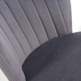 Shankar Sigma grey brushed velvet bar stool, UK version
