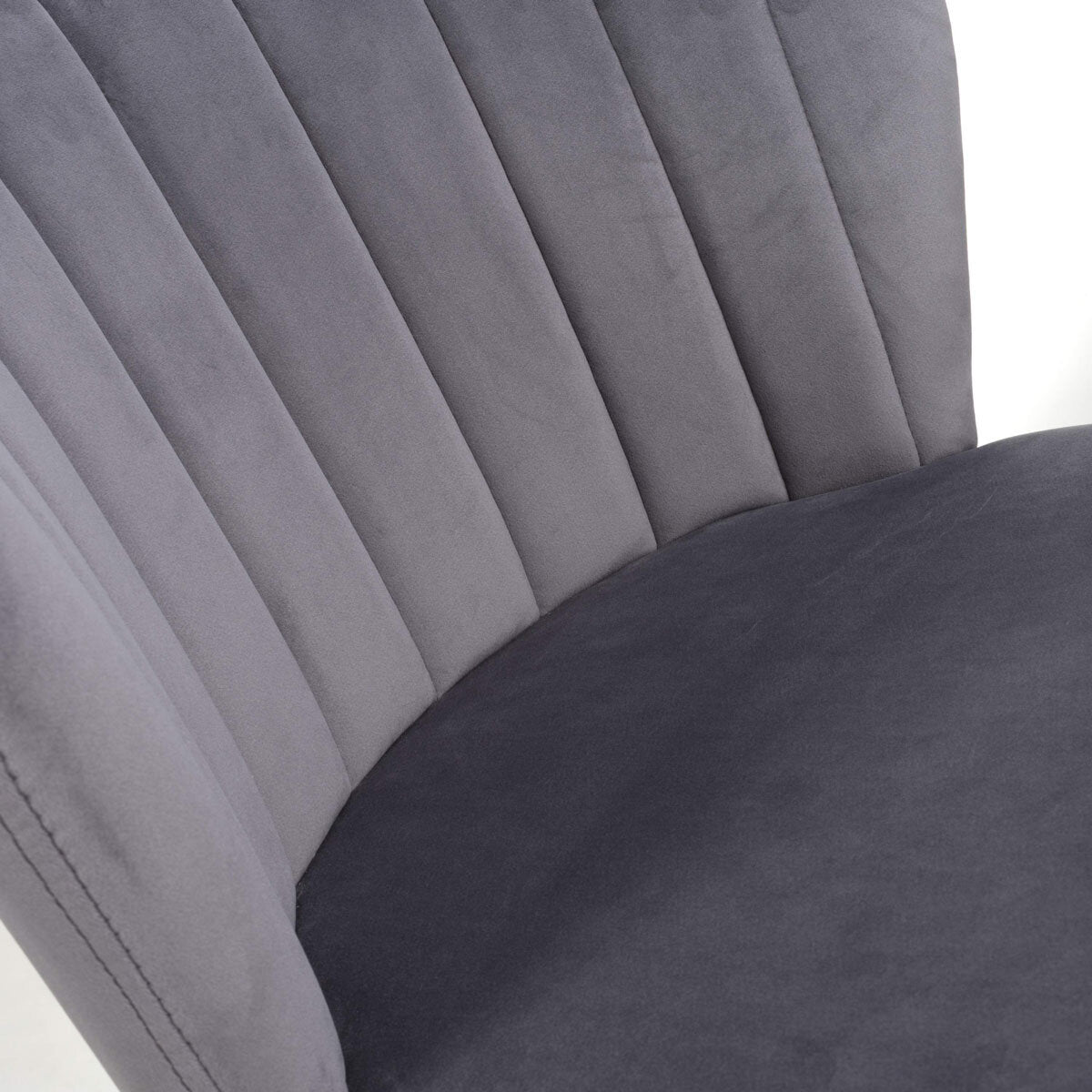 Shankar Sigma grey brushed velvet bar stool, UK version