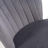 Shankar Sigma grey brushed velvet bar stool, UK version