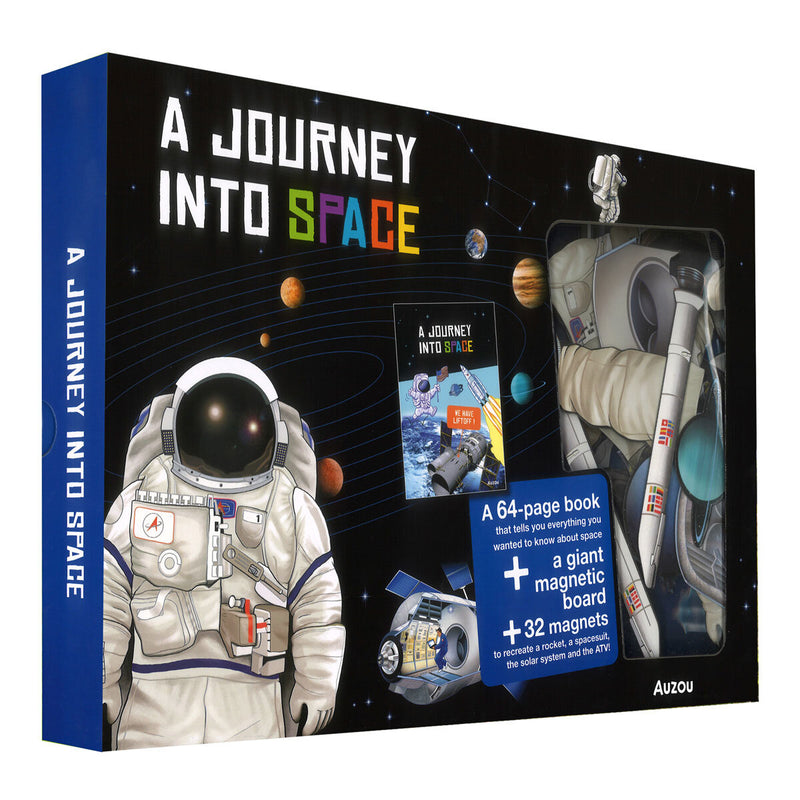 Magnetic box set for children featuring human body, dinosaurs, space, UK version