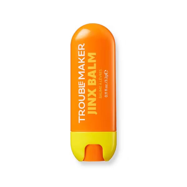 Trouble Maker tinted lip balm Finley Orange (British brand)