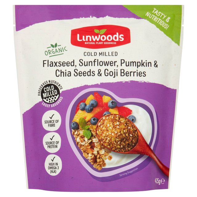 Linwoods Milled Flax Sunflower Pumpkin Chia Seeds & Goji Berries   425g GOODS M&S   