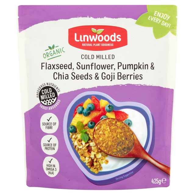 Linwoods Milled Flax Sunflower Pumpkin Chia Seeds & Goji Berries   425g GOODS M&S   