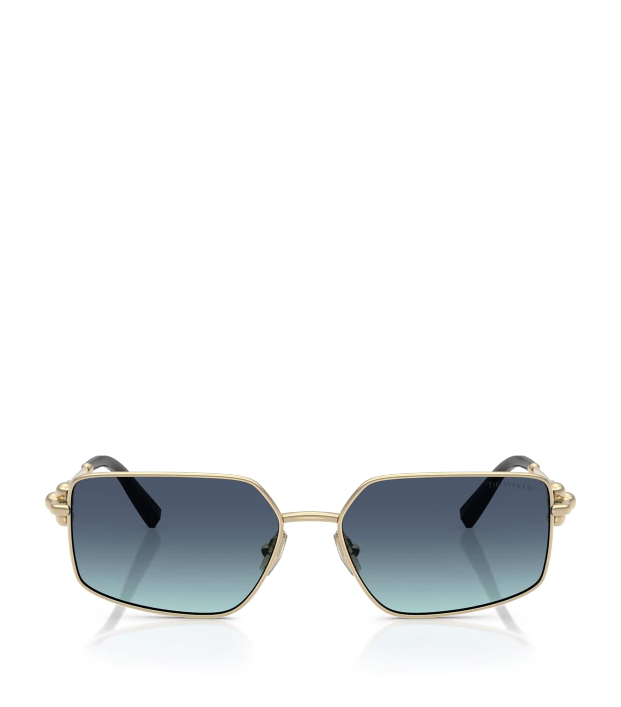 Tiffany & Co. TF3111 metal rectangular sunglasses, imported from the UK