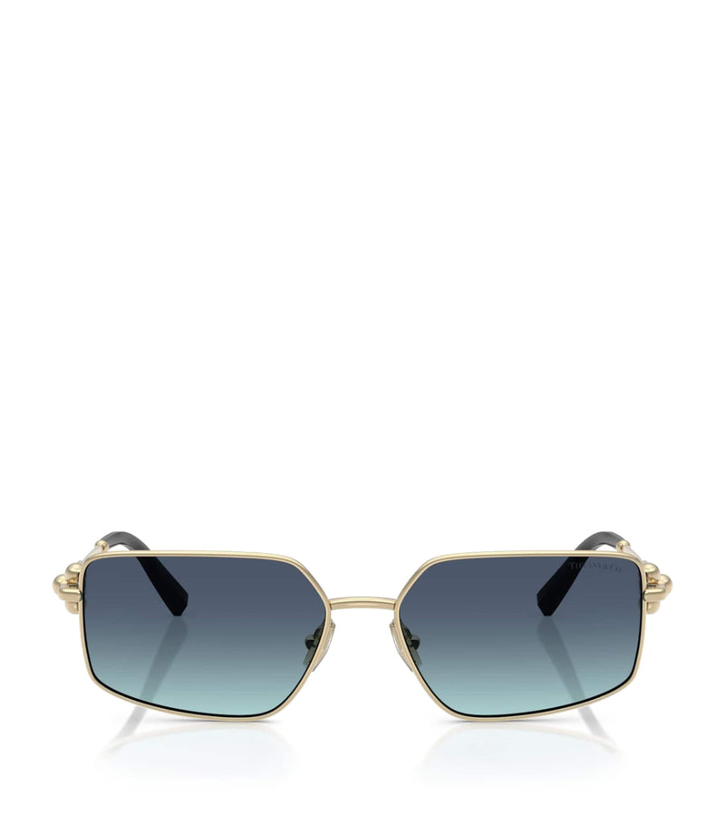 Tiffany & Co. TF3111 metal rectangular sunglasses, imported from the UK