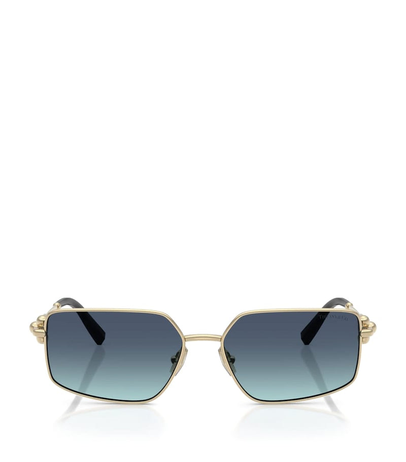 Tiffany & Co. TF3111 metal rectangular sunglasses, imported from the UK