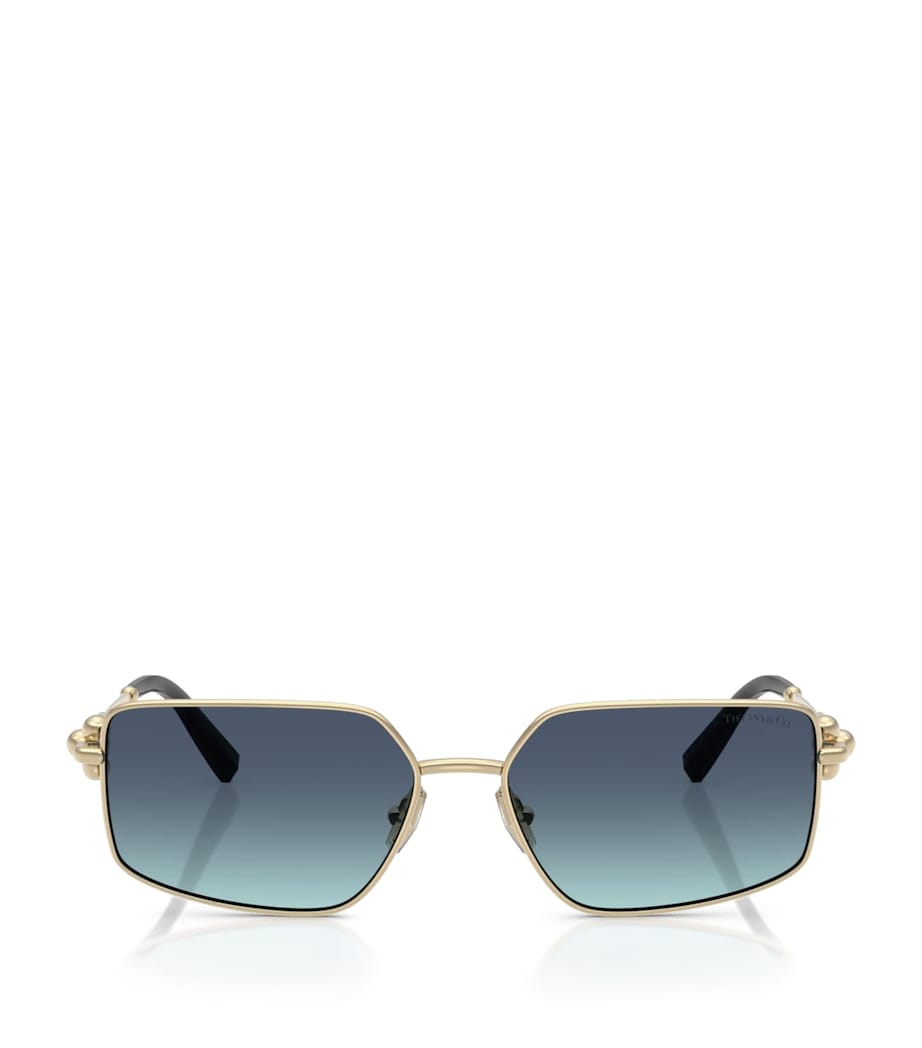 Tiffany & Co. TF3111 metal rectangular sunglasses, imported from the UK