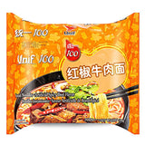 Unif 100 spicy beef instant noodles (British brand)