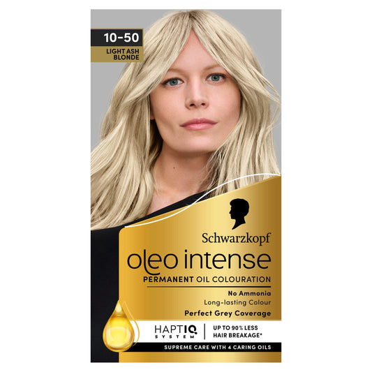 Schwarzkopf Oleo Intense Light Ash Blonde 10-50 Permanent Colour GOODS Sainsburys   
