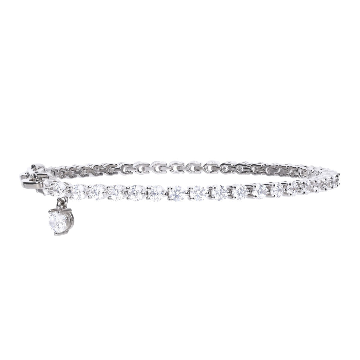 DiamonFire sterling silver cubic zirconia tennis bracelet (British brand)