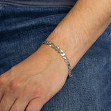 Fred Bennett heavyweight diamond cut curb chain bracelet 22cm, imported from the UK