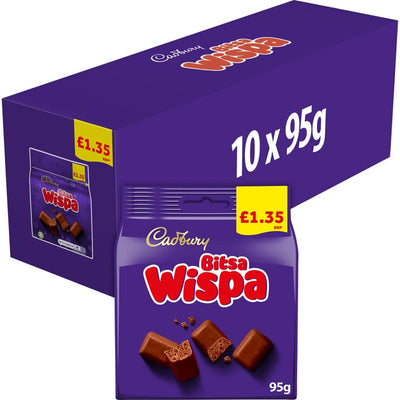 Costco UK Cadbury Bitsa Wispa PMP 135 10 × 95 جرام - اشترِ عبر الإنترنت من McGrocer