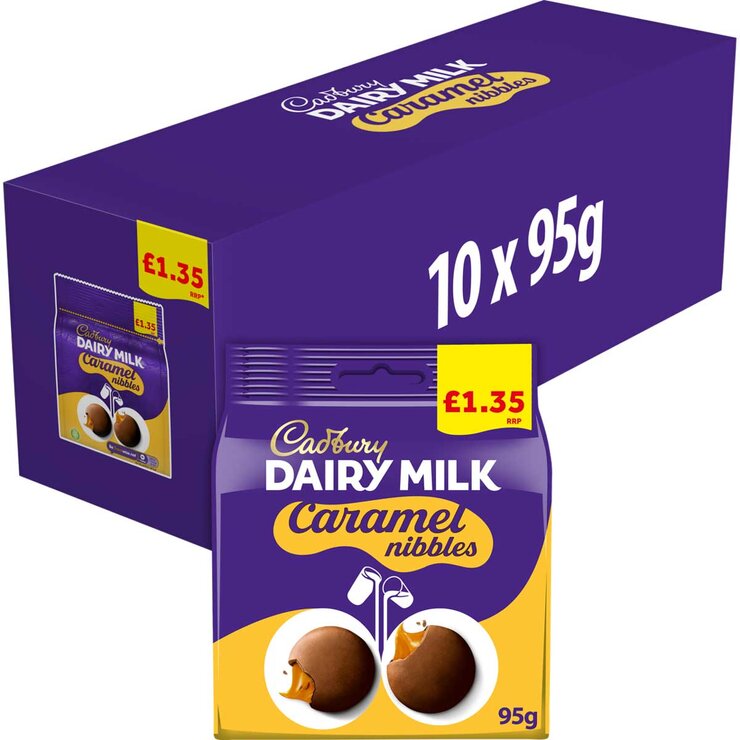 Cadbury Dairy Milk Caramel Nibbles PMP 135 10 x 95g