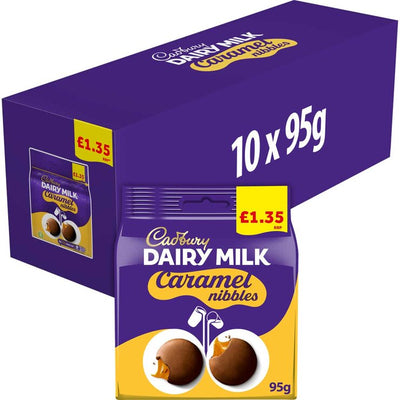 Costco UK Cadbury Dairy Milk Caramel Nibbles PMP 135 10 x 95g- Buy online at McGrocer