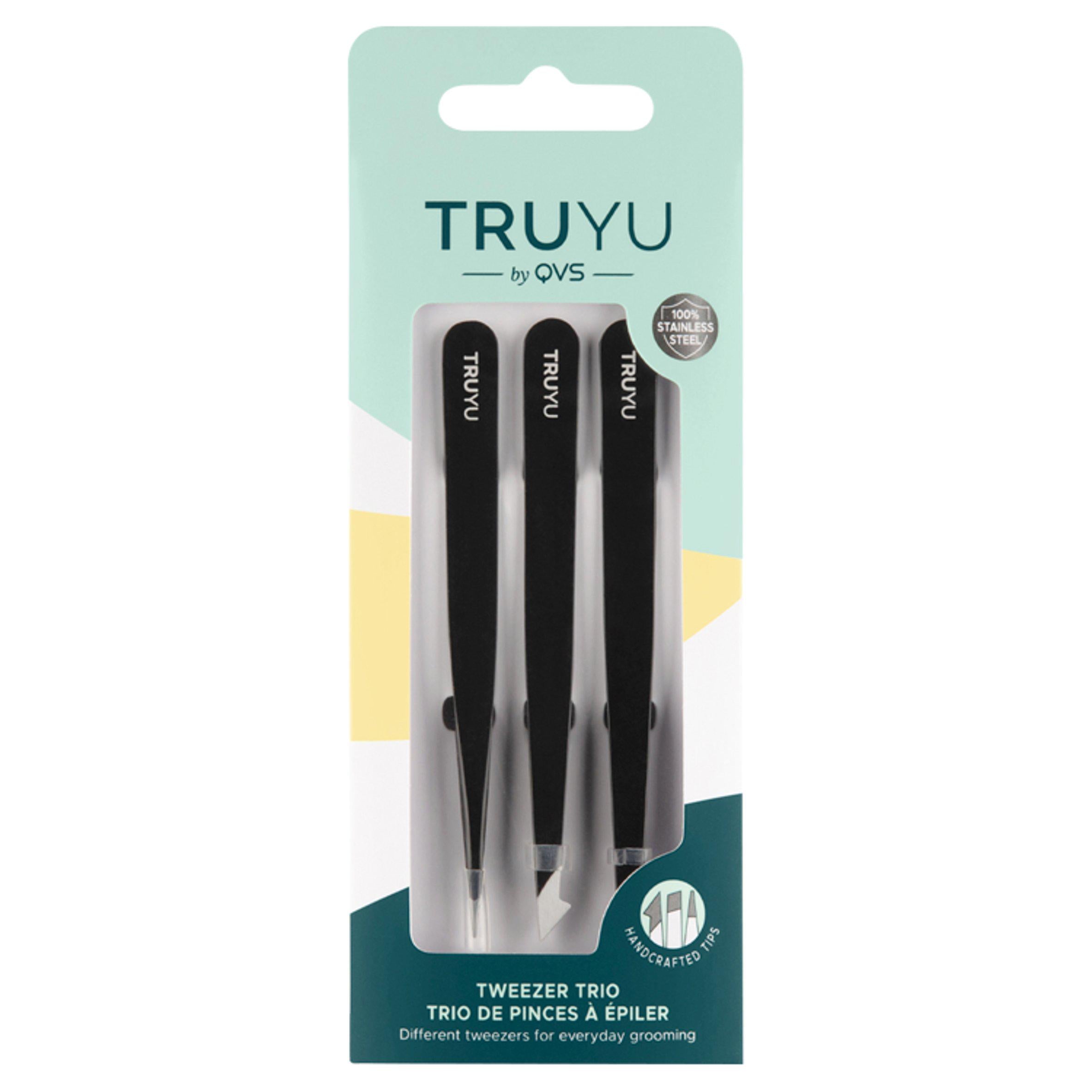 Truyu by QVS 3 Tweezer Tips Eyebrows Sainsburys   