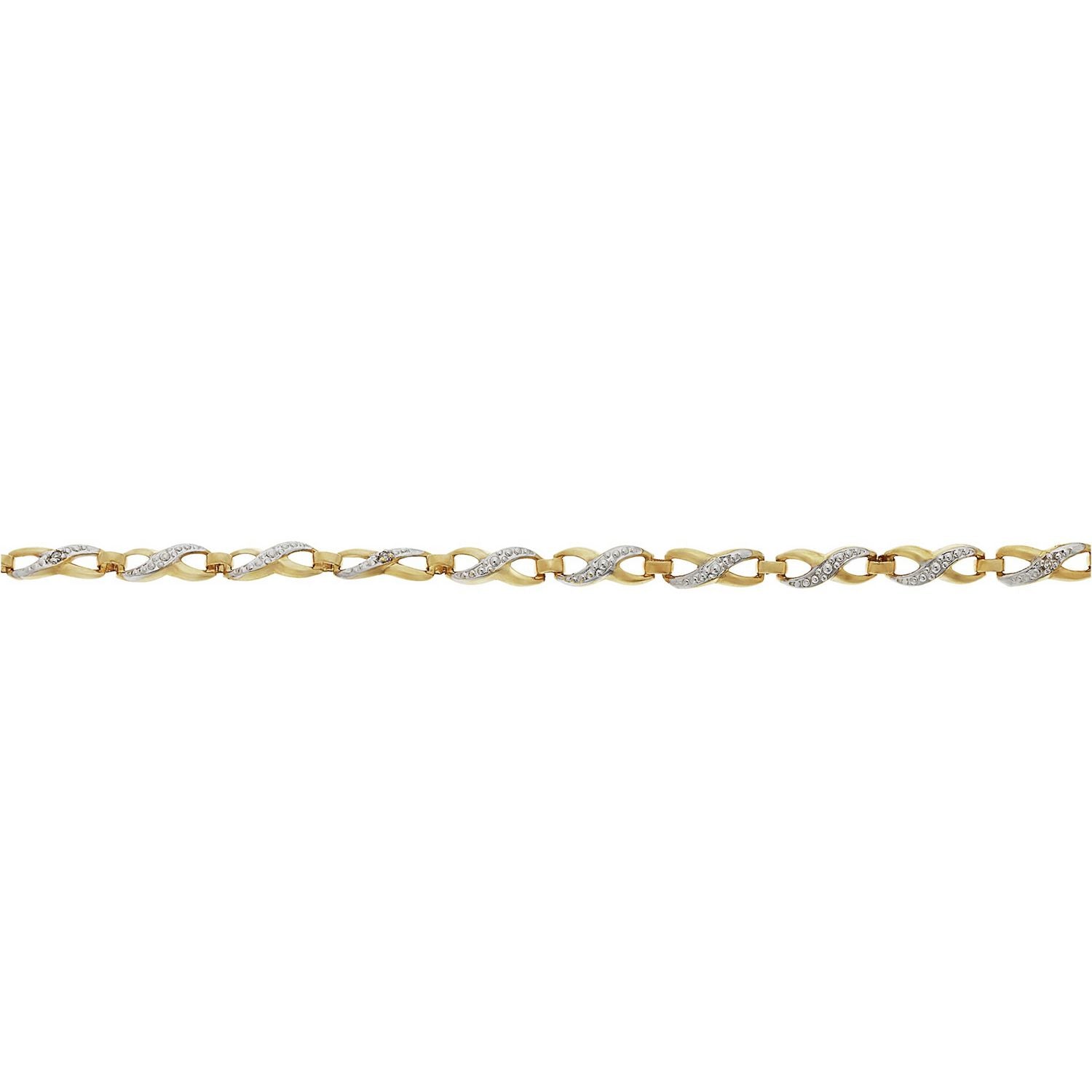 Revere 9ct gold diamond twist bracelet, imported from the UK