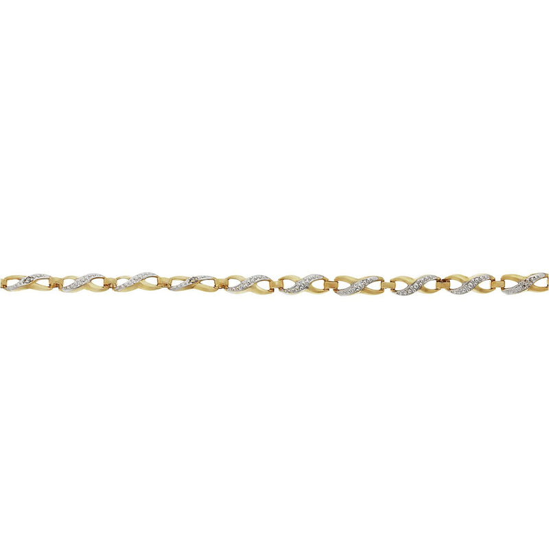 Revere 9ct gold diamond twist bracelet, imported from the UK
