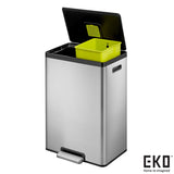 EKO Ecocasa II recycling bin 40L stainless steel, UK version