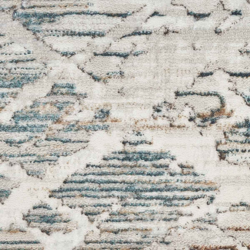 Nourison Glitz Grey Abstract Runner rug 69 x 229 cm, UK version
