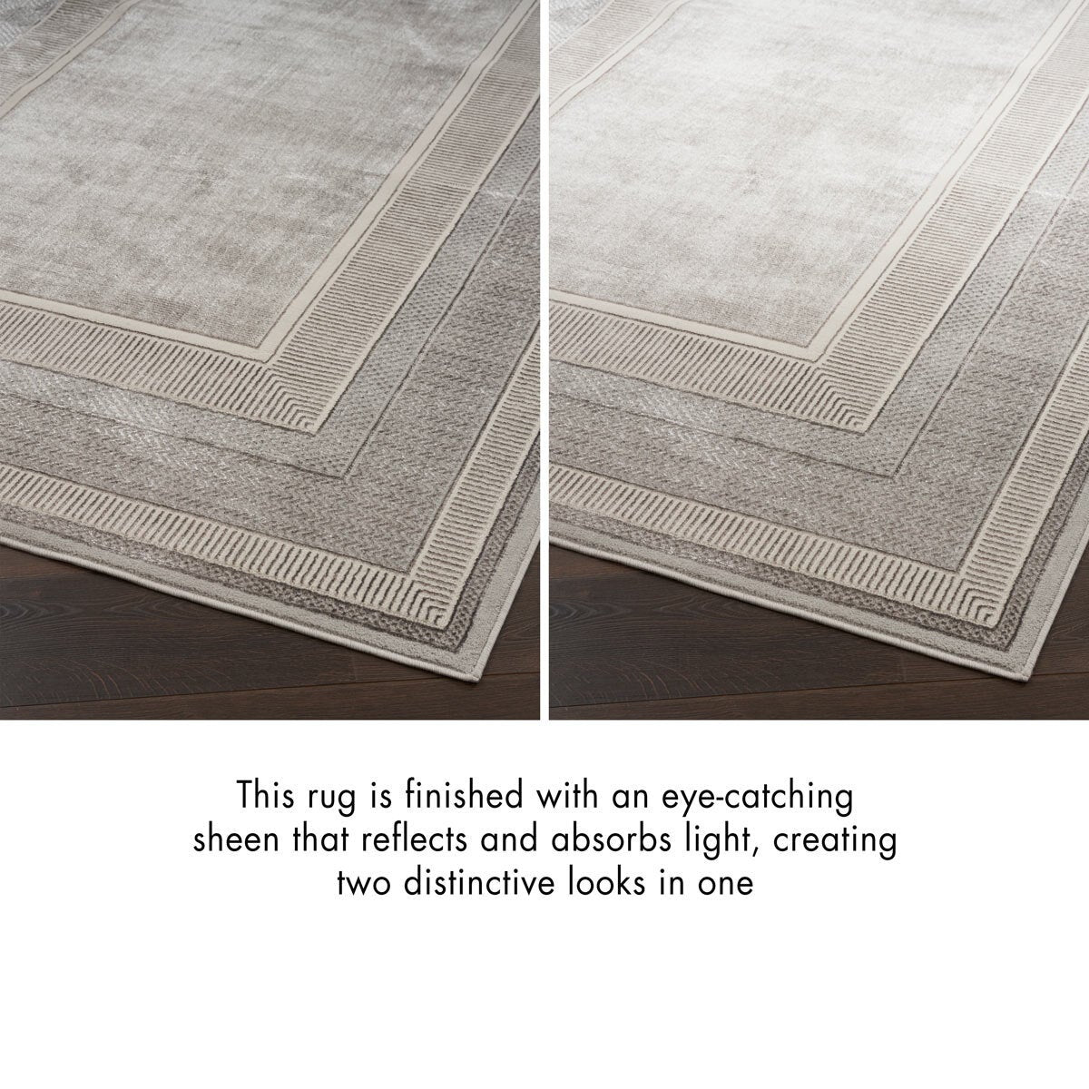 Nourison area rug silver border 180 x 120 cm - British product