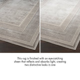 Nourison area rug silver border 180 x 120 cm - British product