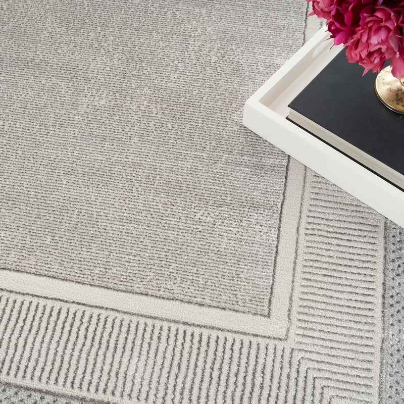 Nourison area rug silver border 180 x 120 cm - British product