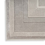 Nourison silver border area rug 239x300cm, imported from the UK