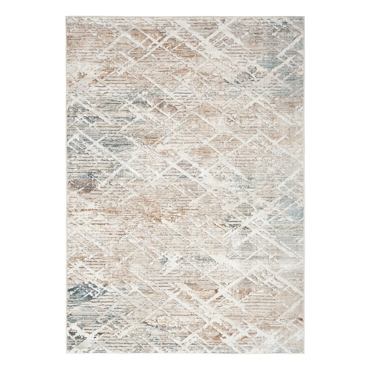Nourison Glitz grey abstract area rug 239x300 cm, UK version