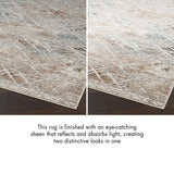 Nourison Glitz Grey Abstract Rug, UK version