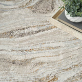 Nourison Glitz Gold Marble area rug 239x300 cm, imported from the UK