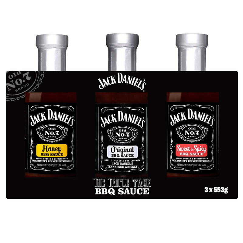 Jack Daniel's BBQ sauce variety pack 3 x 553g, UK version