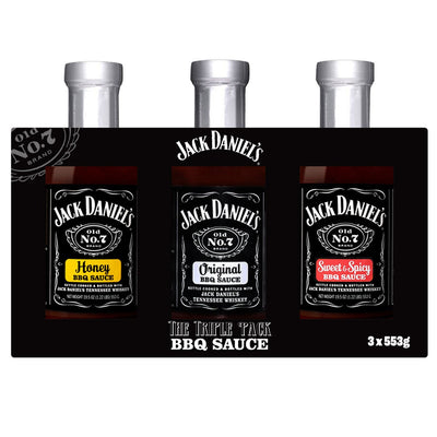 Costco UK Jack Daniel's BBQ Sauce Variety Pack, 3 x 553g- Buy online at McGrocer