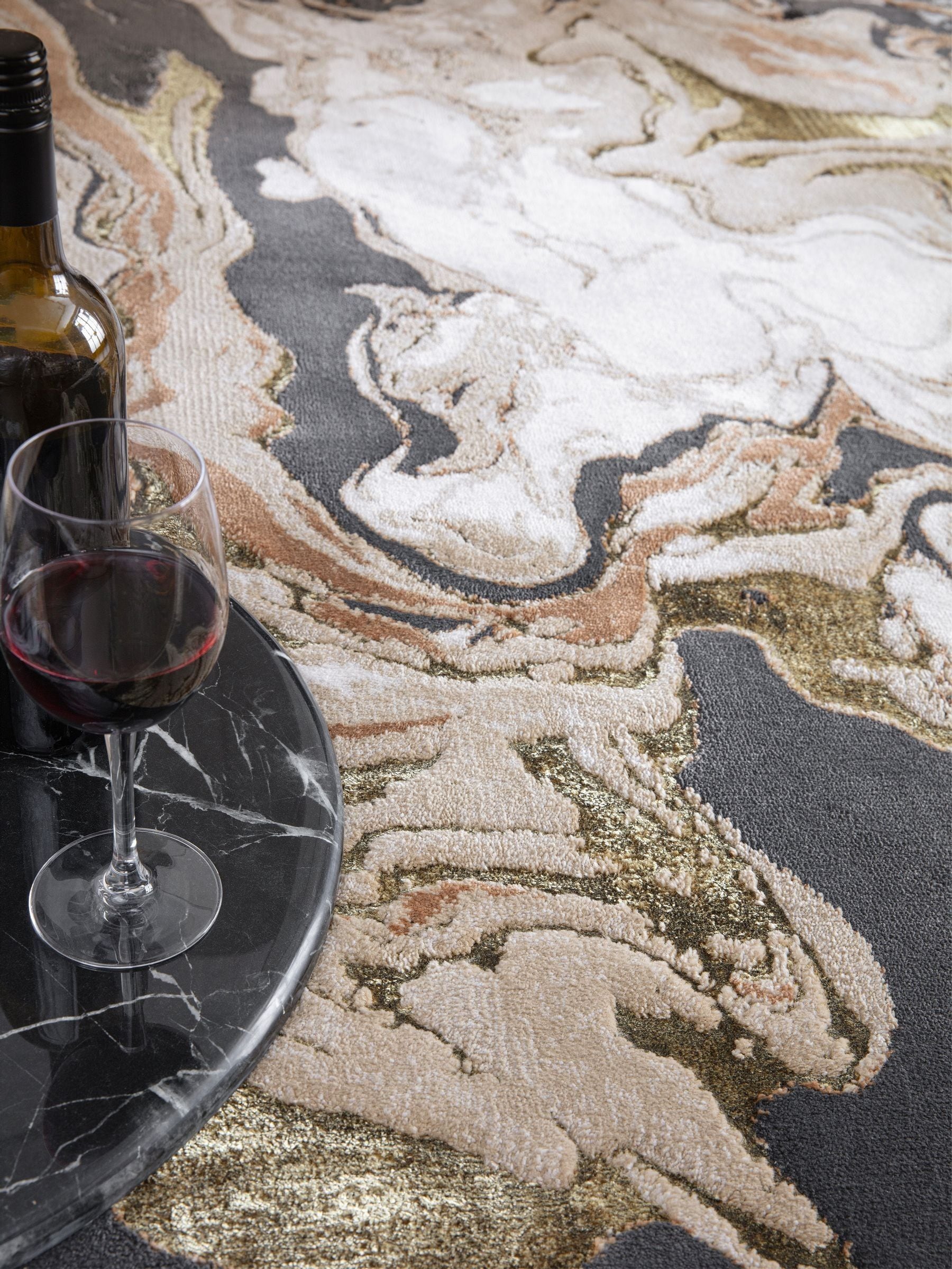 Asiatic Rugs Gold Aurora high shine rug (British brand)