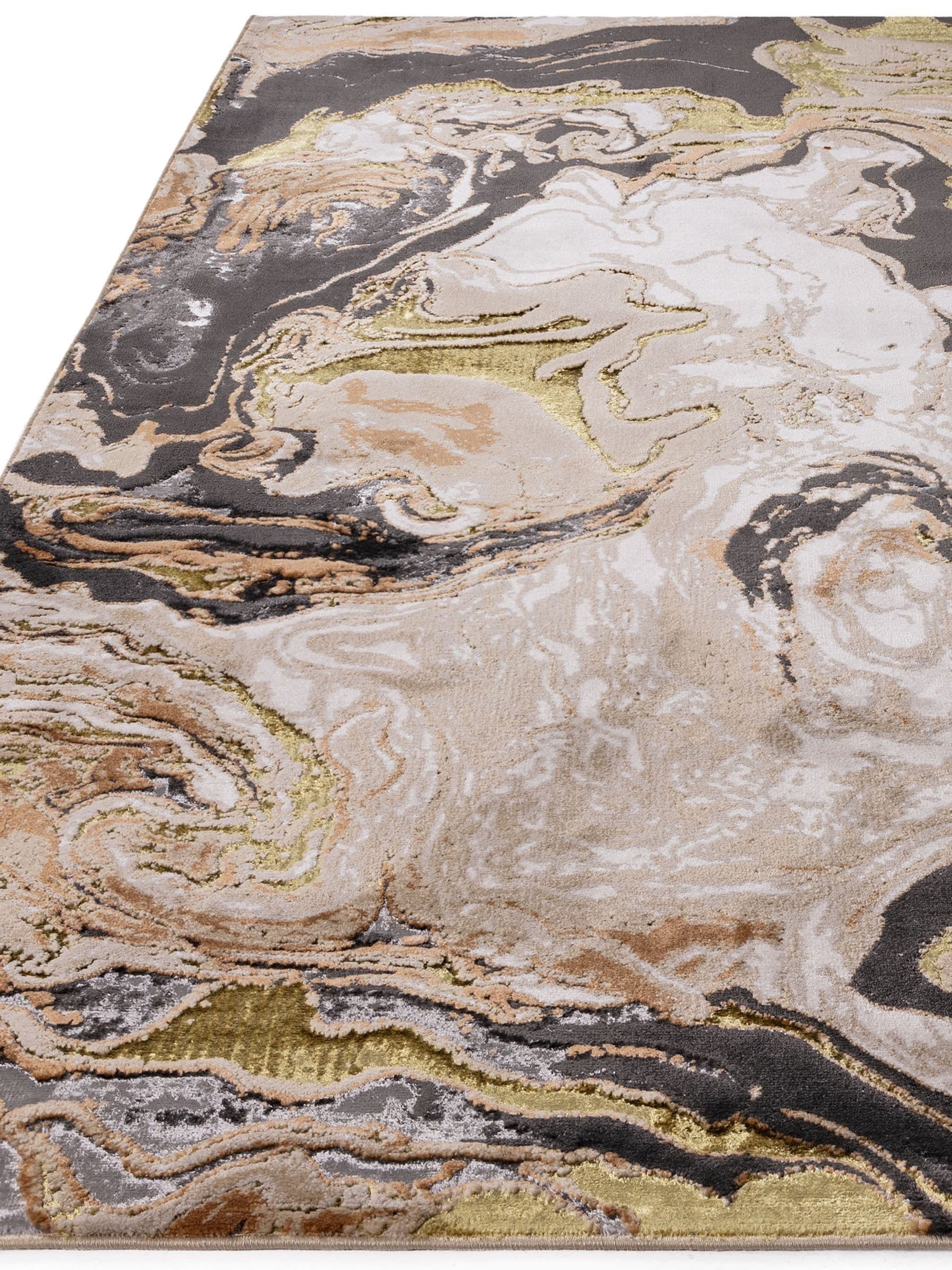Asiatic Rugs Gold Aurora high shine rug (British brand)