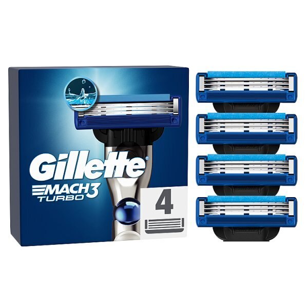 Gillette Mach3 Turbo Men’s Razor Blade Refills, 4 Count GOODS Superdrug   