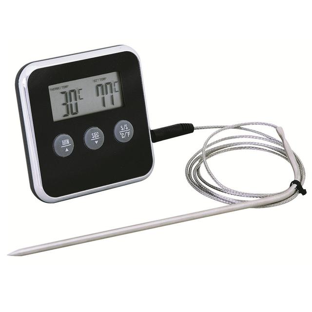 Eddingtons Stainless Steel Digital Timer with Meat Thermometer GOODS M&S   