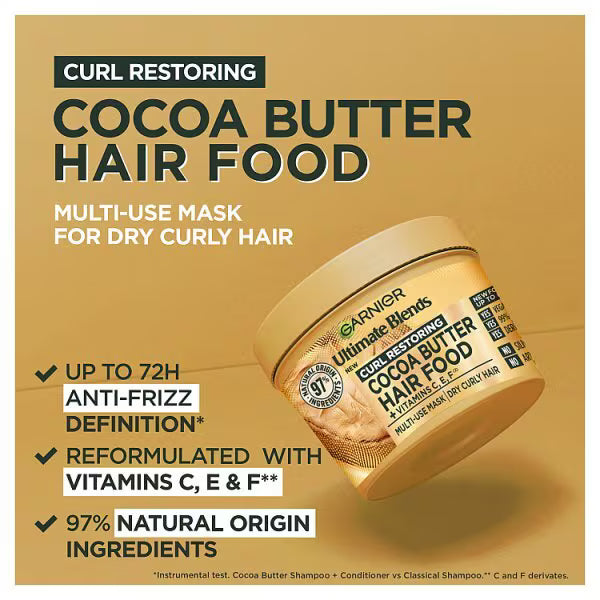 Garnier Ultimate Blends Hair Food Cocoa Butter Hair Mask - British product