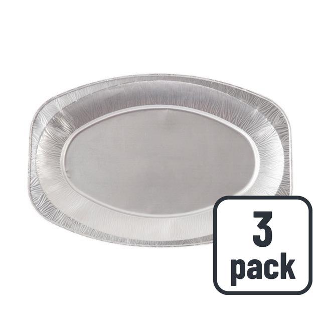 Oval Aluminium 33cm Serving Platters   3 per pack GOODS M&S   