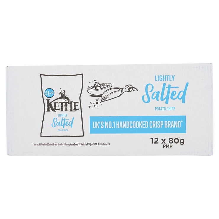 Kettle Hand Cooked Lightly Salted Chips PMP 129 12 x 80g