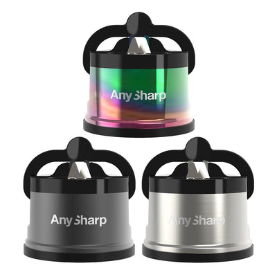 Anysharp Pro Metall-Messerschärfer mit Saugnapf, 2er-Pack in 3 Farben