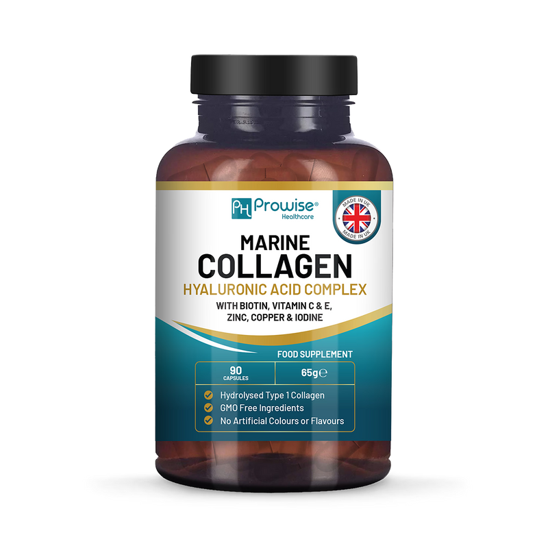 Prowise Healthcare marine collagen with hyaluronic acid 90 capsules (British brand)