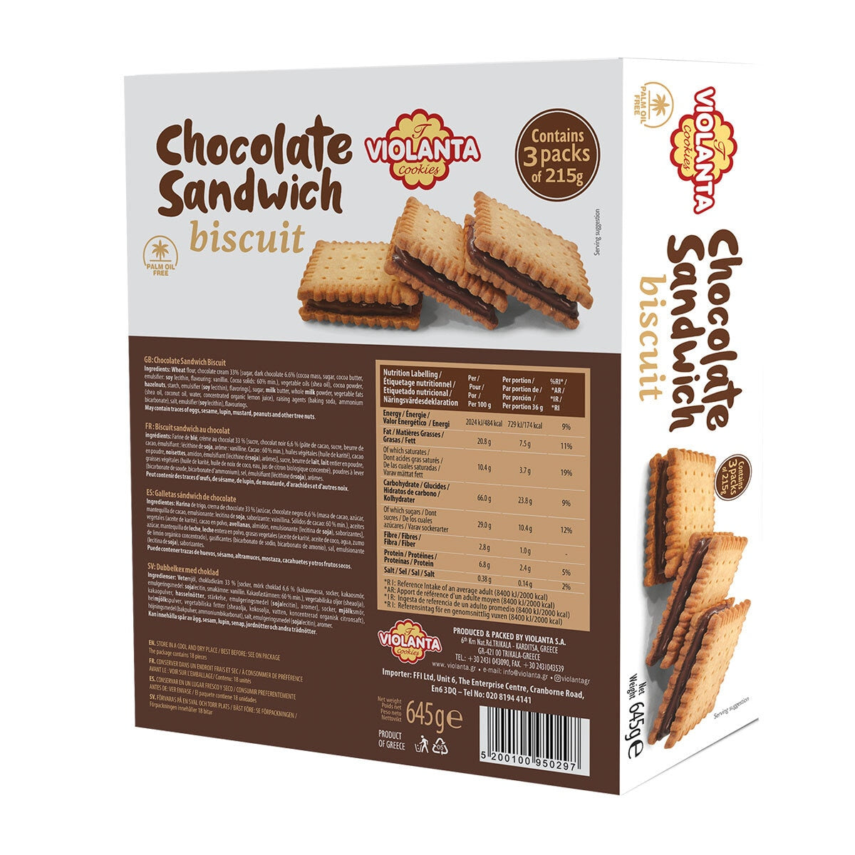 Violanta Chocolate Sandwich Biscuits, 645g GOODS Costco UK