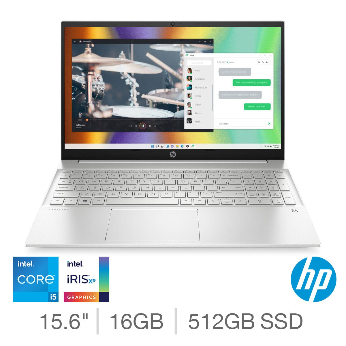 HP Pavilion, Intel Core i5, 16GB RAM, 512GB SSD, 15.6 Inch Laptop, 15-eg2025na GOODS Costco UK